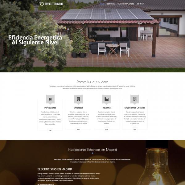 Pagina Web Corporativa ORV Electricidad